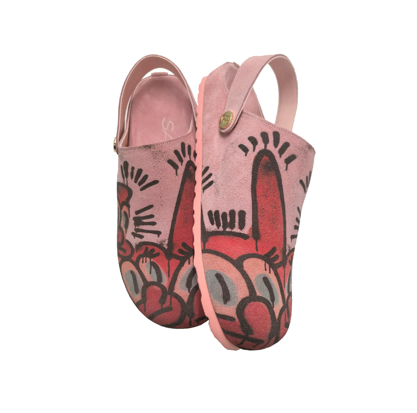 Pink SANYA CLOGS X SLAWN ART