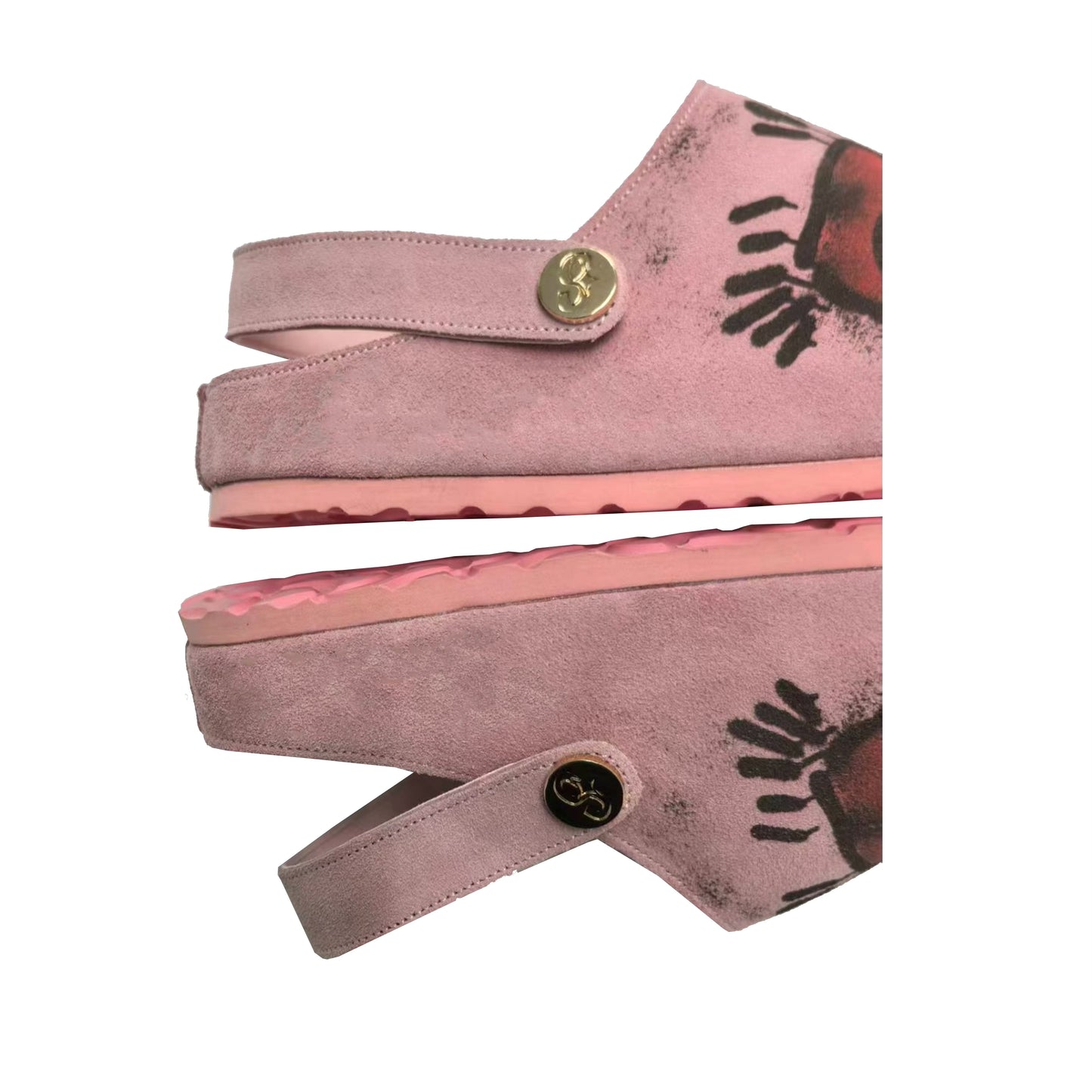 Pink SANYA CLOGS X SLAWN ART